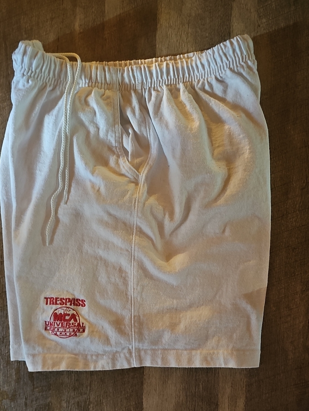 Vintage Trespass MCA Universal Studios White Athletic Shorts